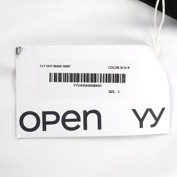 Open Yy Fly Out Maxi Skirt with Slit Detail in Black Size Small (NWT) - Picture 10 of 11
